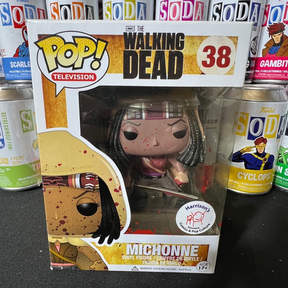Funko Pop The Walking Dead Michonne 38 Harrison's Exclusive Blood Splatter